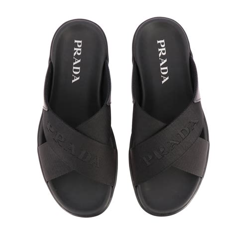 prada men's slide sandals|sandal prada original.